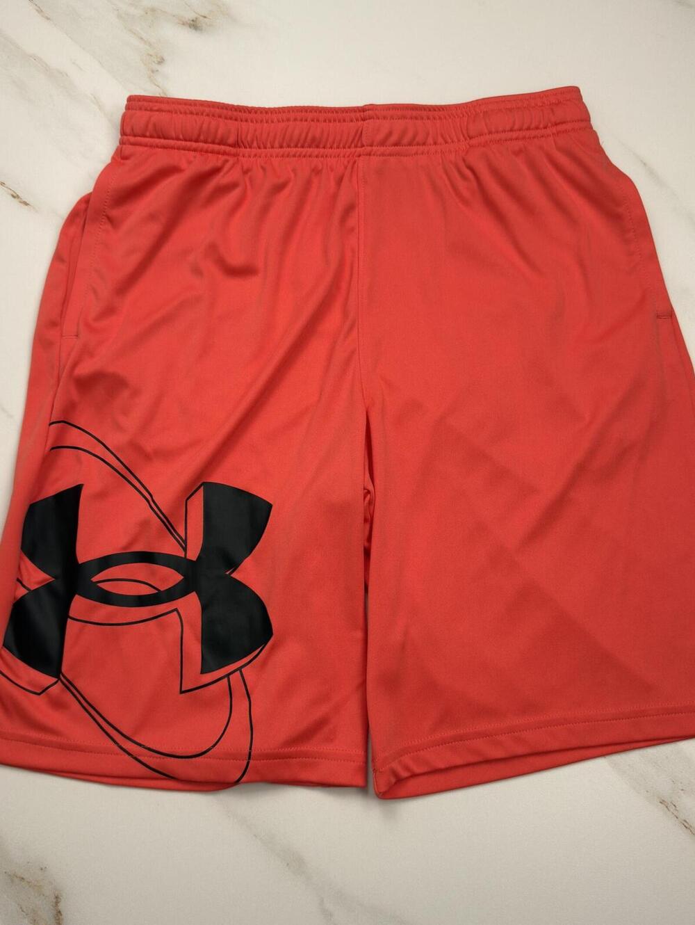 Under Armour Red Logo Shorts - Boys XL
